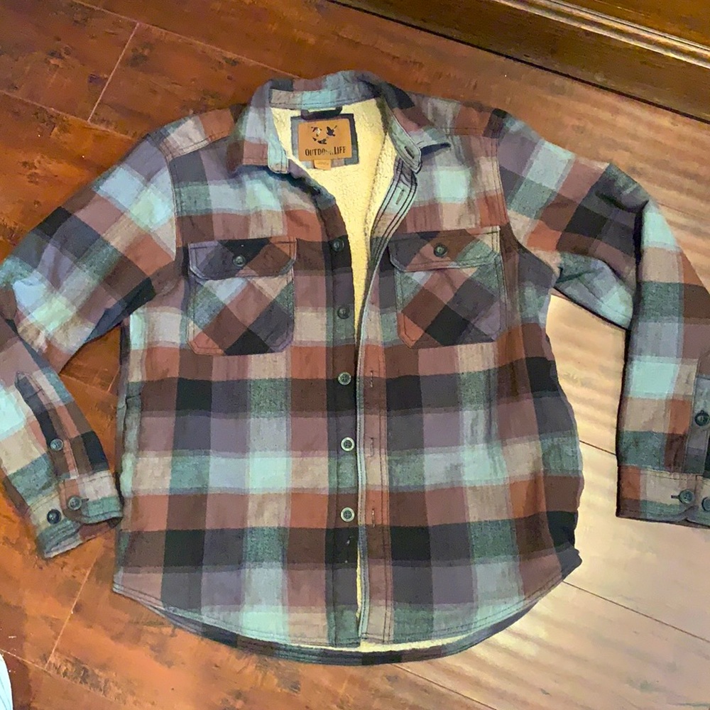 Sherpa flannel jacket
